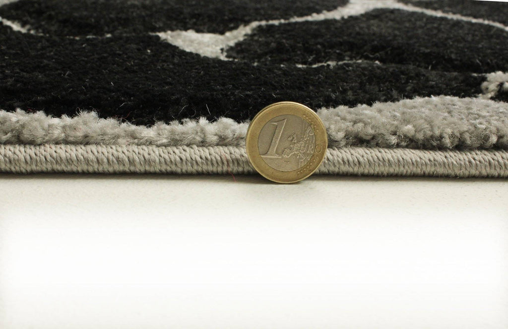 Vine Grey/Black Area Rug RUGSANDROOMS 