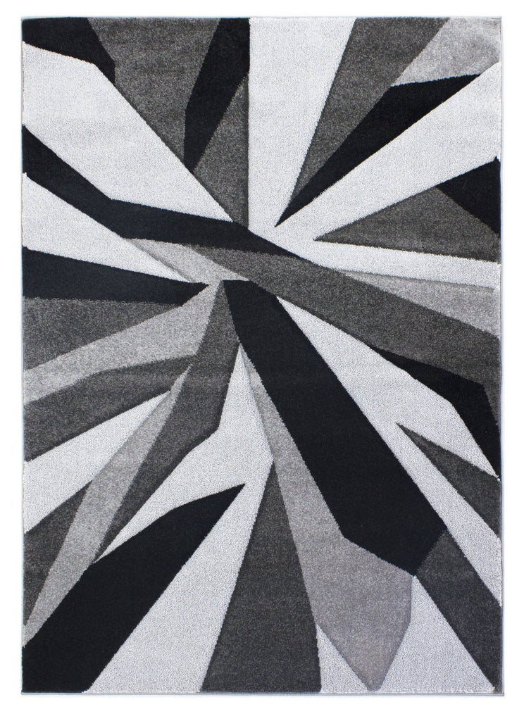 Shatter Black/Grey Area Rug RUGSANDROOMS 