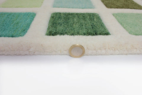 Image of Roselle Green/Cream Area Rug RUGSANDROOMS 