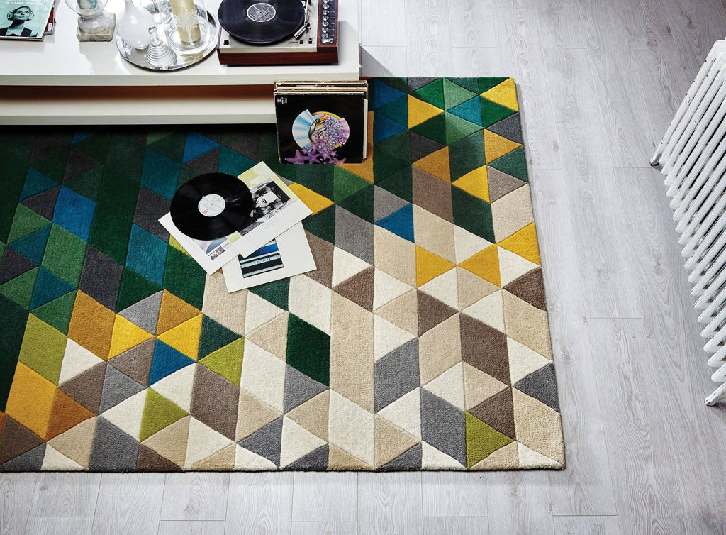 Mona Green/Multi Area Rug RUGSANDROOMS 
