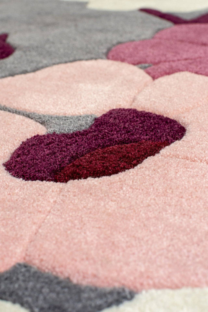 Karina Charcoal/Pink Area Rug RUGSANDROOMS 