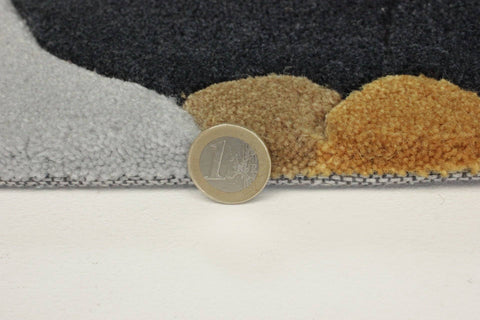 Image of Blossom Grey/Ochre Area Rug RUGSANDROOMS 