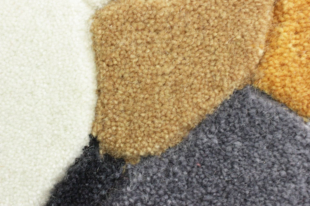 Blossom Grey/Ochre Area Rug RUGSANDROOMS 
