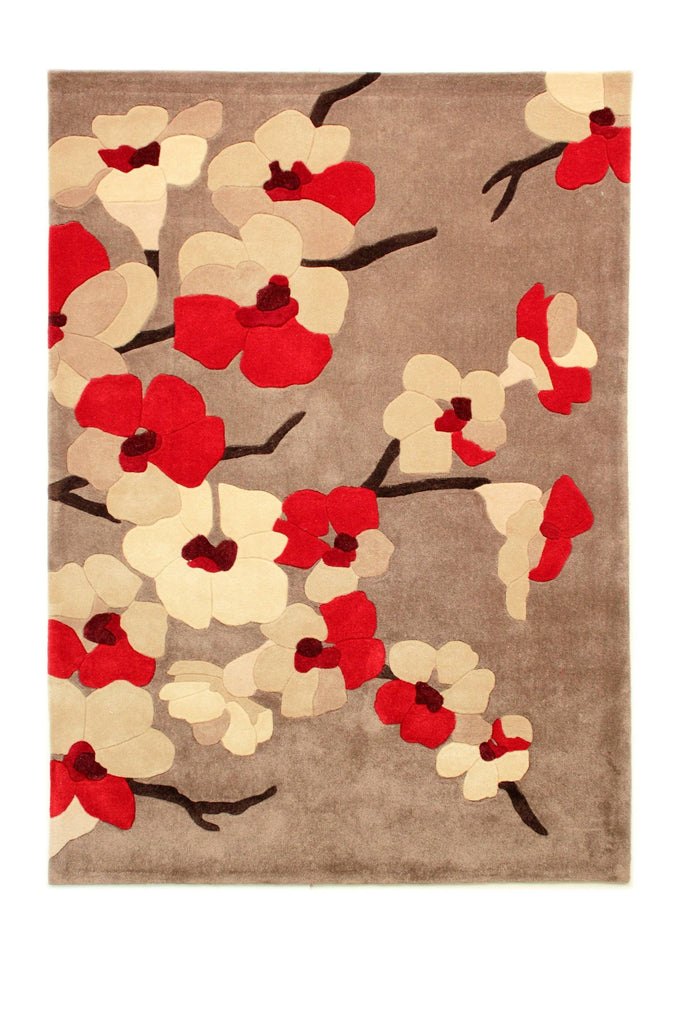 Karina Red Area Rug RUGSANDROOMS 