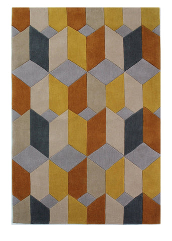 Image of Kalani Ochre Area Rug RUGSANDROOMS 