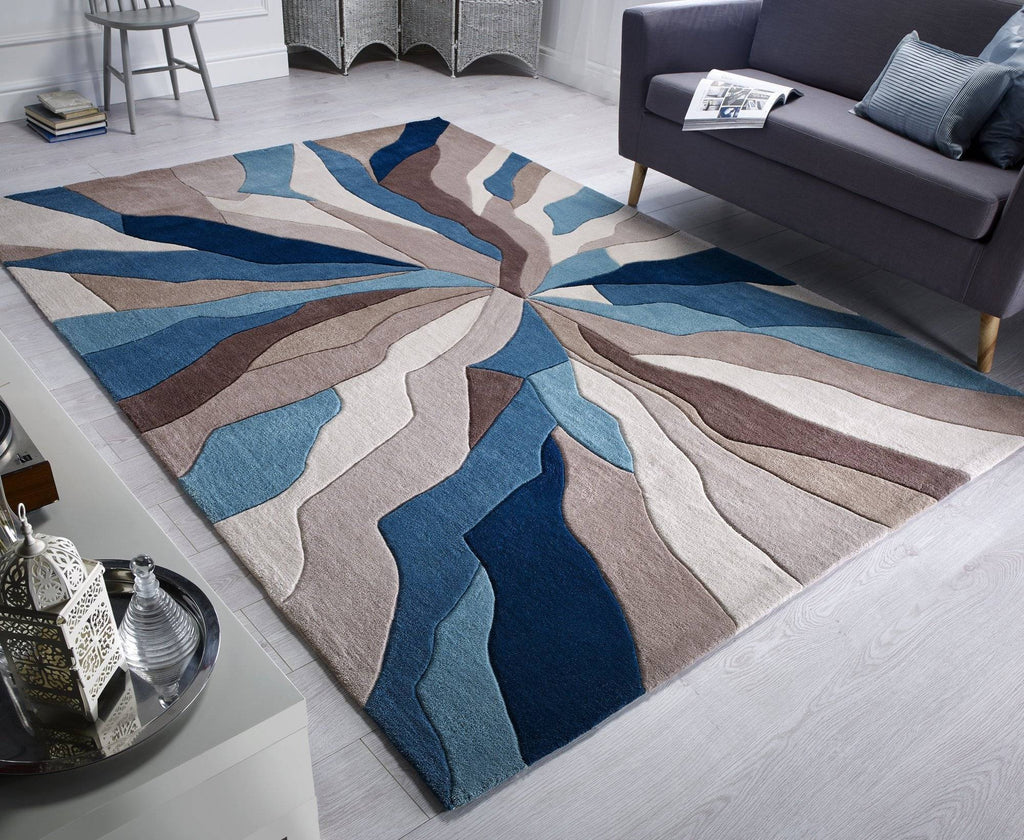 Maddie Teal Area Rug RUGSANDROOMS 