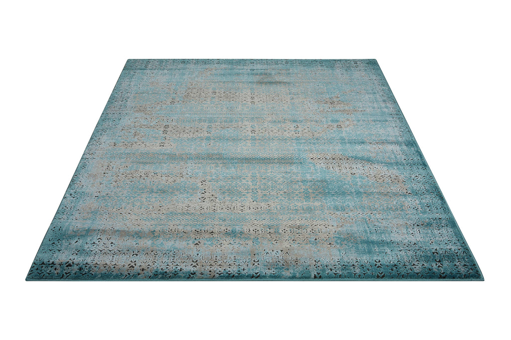 Karma Blue Area Rug RUGSANDROOMS 