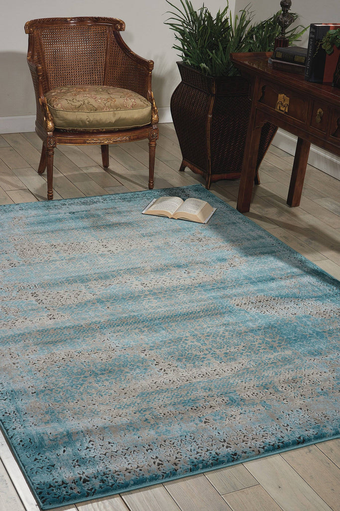 Karma Blue Area Rug RUGSANDROOMS 