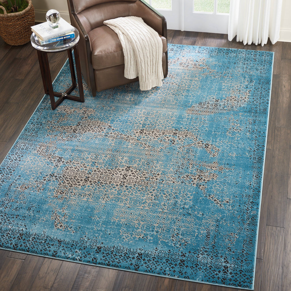 Karma Blue Area Rug RUGSANDROOMS 