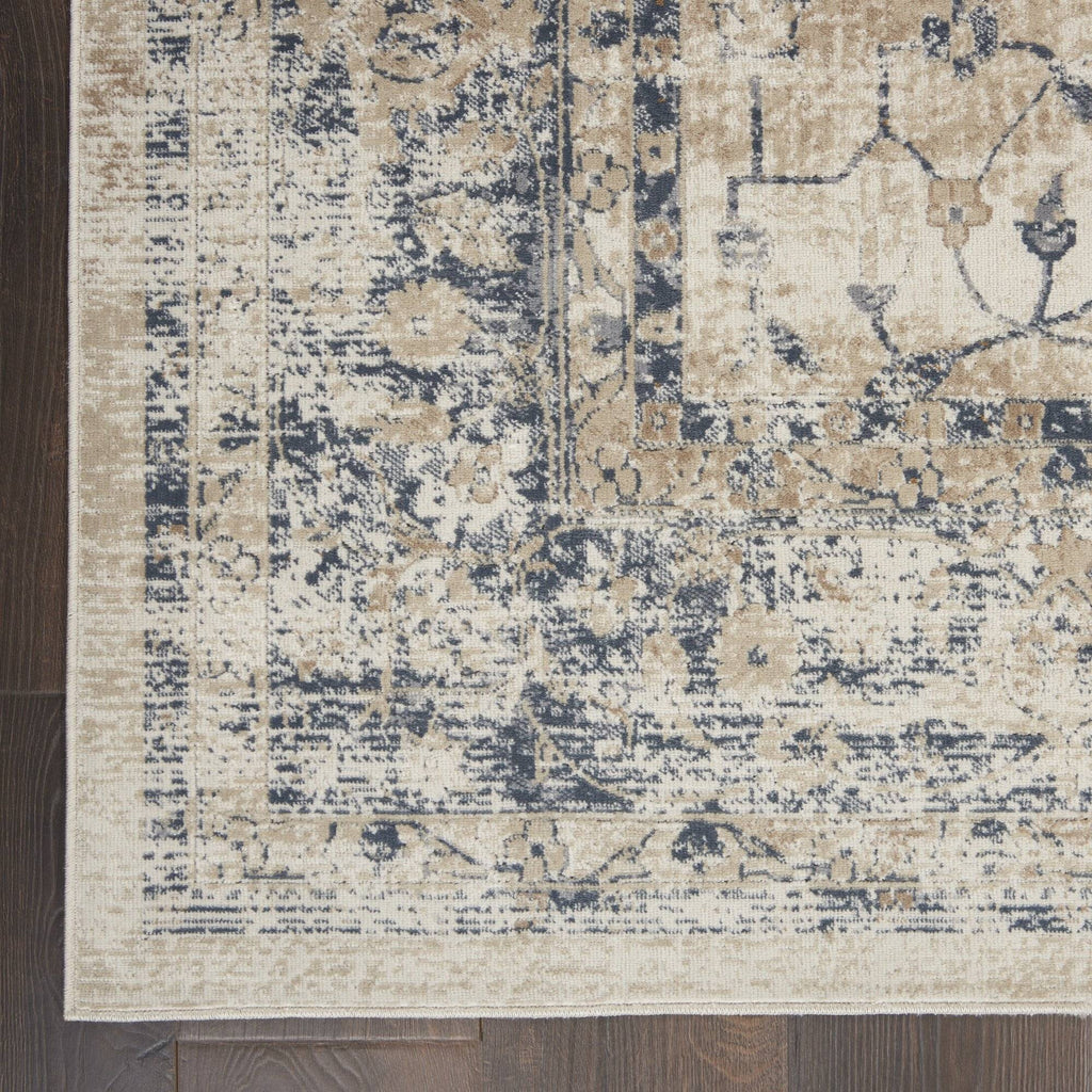 Kathy Ireland Malta Ivory/Blue 11 Area Rug RUGSANDROOMS 