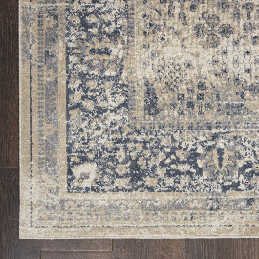 Kathy Ireland Malta Ivory/Blue 12 Area Rug RUGSANDROOMS 