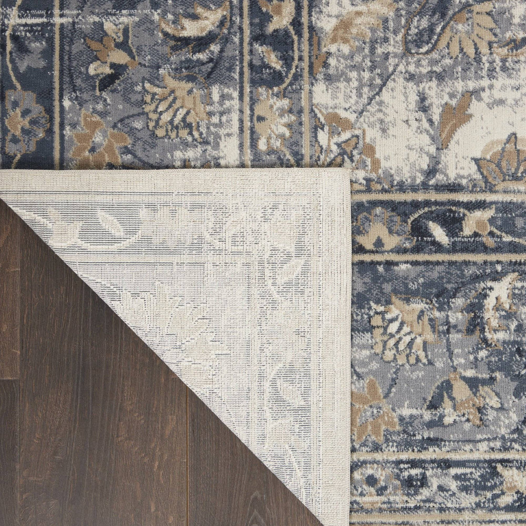 Kathy Ireland Malta Blue/Ivory Area Rug RUGSANDROOMS 