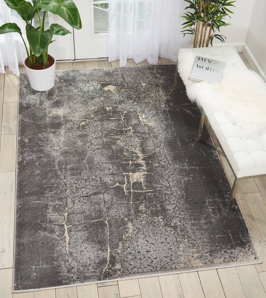 Kathy Ireland Heritage Charcoal Grey Area Rug RUGSANDROOMS 