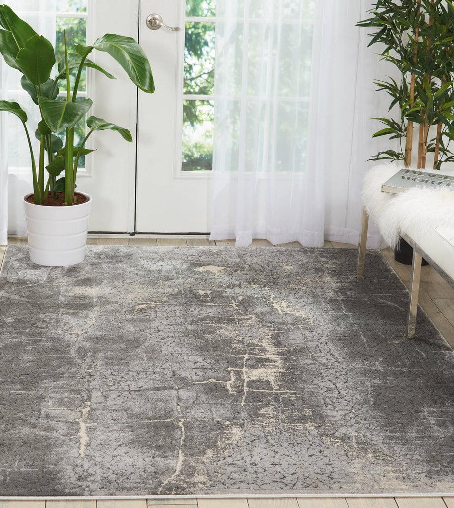 Kathy Ireland Heritage Charcoal Grey Area Rug RUGSANDROOMS 