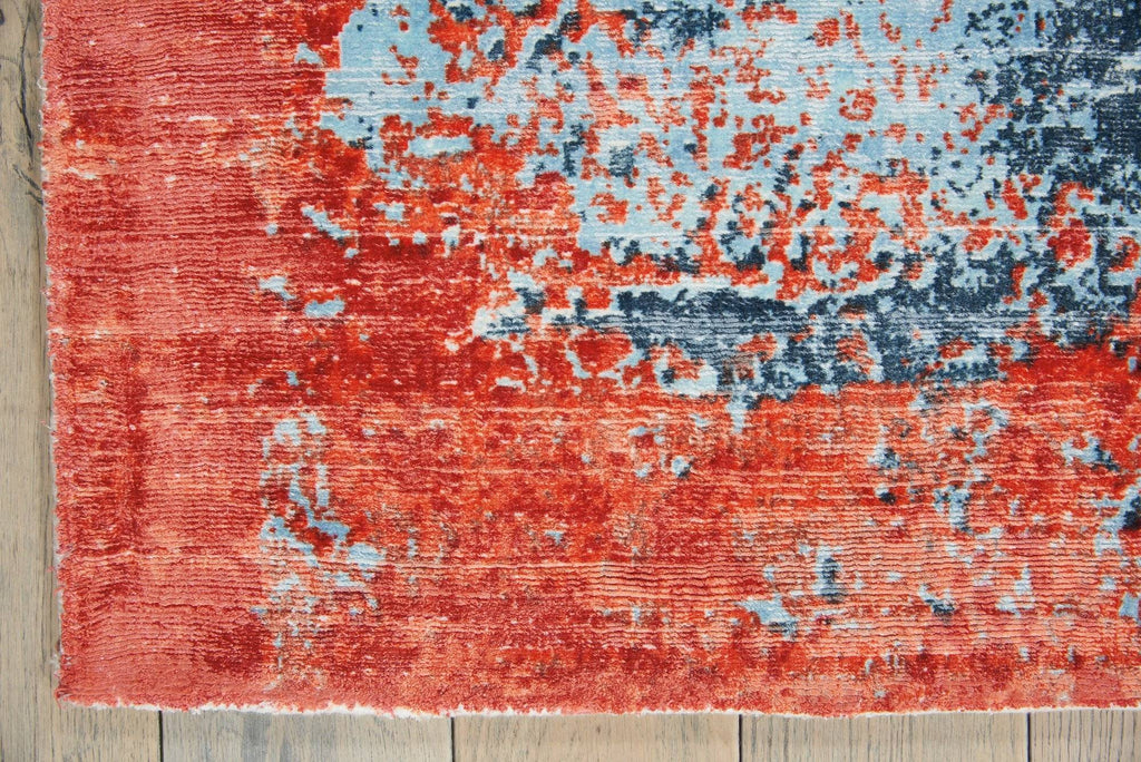 Kathy Ireland Safari Dreams Blue/Brick Area Rug RUGSANDROOMS 