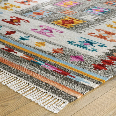 Image of Nate Multi-Coloured Area Rug RUGSANDROOMS 