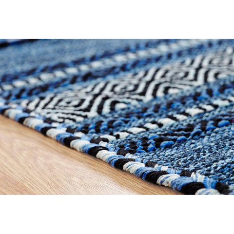 Image of Kelim Blue Area Rug RUGSANDROOMS 