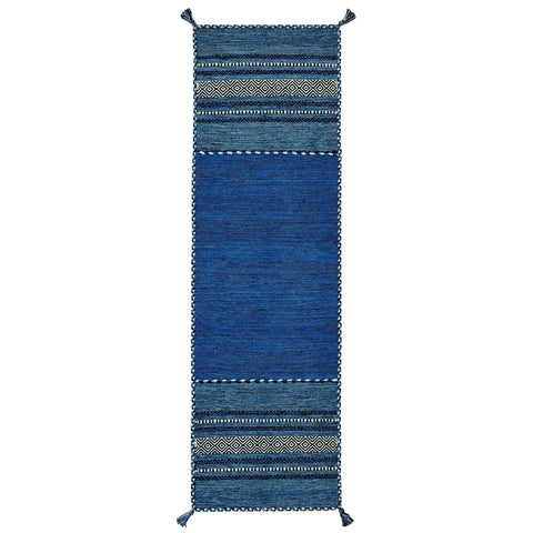 Image of Kelim Blue Area Rug RUGSANDROOMS 