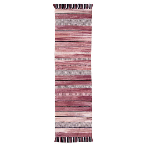 Image of Kelim Stripe Pink Area Rug RUGSANDROOMS 