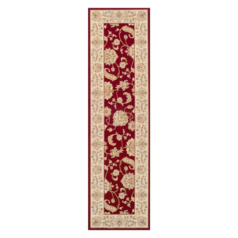 Image of Kendra Red/Cream Area Rug RUGSANDROOMS 