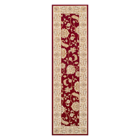 Image of Kendra Red/Cream Area Rug RUGSANDROOMS 