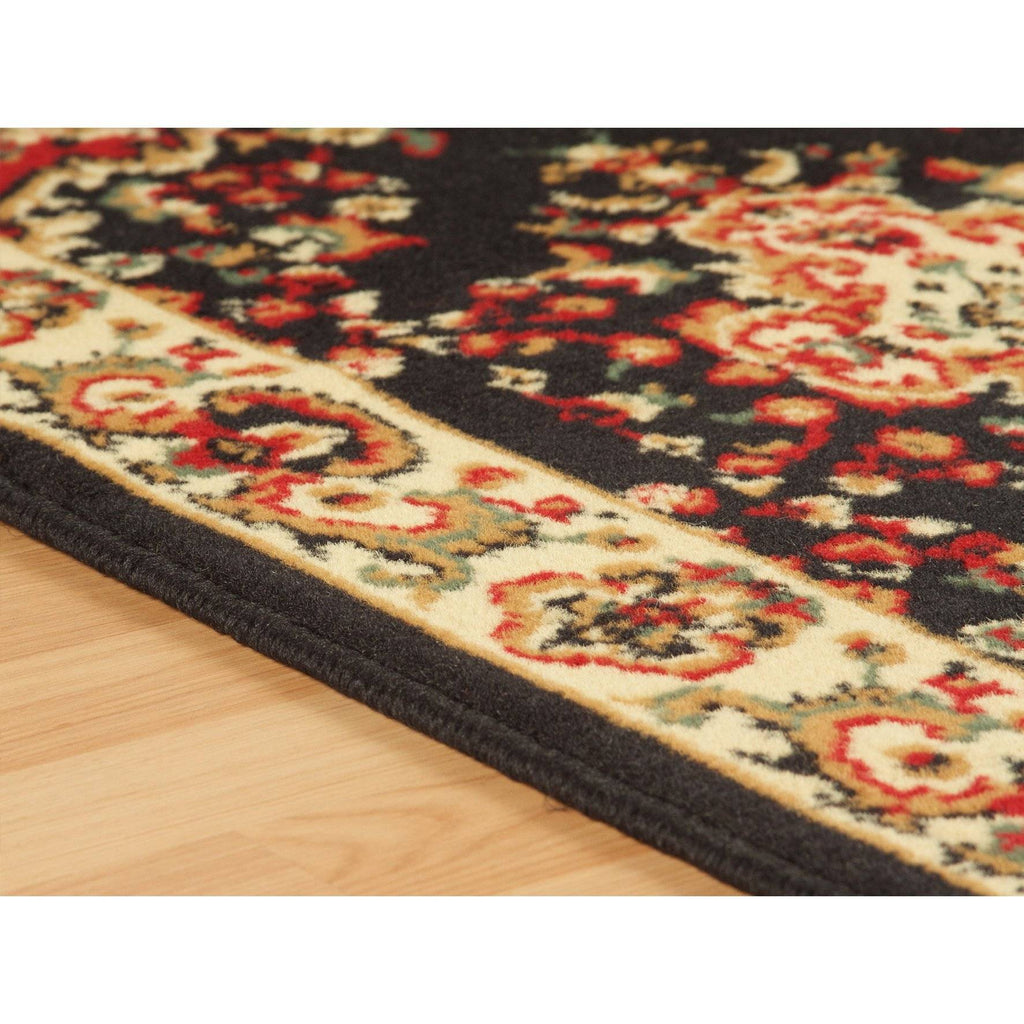 Shan Black/Red Area Rug RUGSANDROOMS 