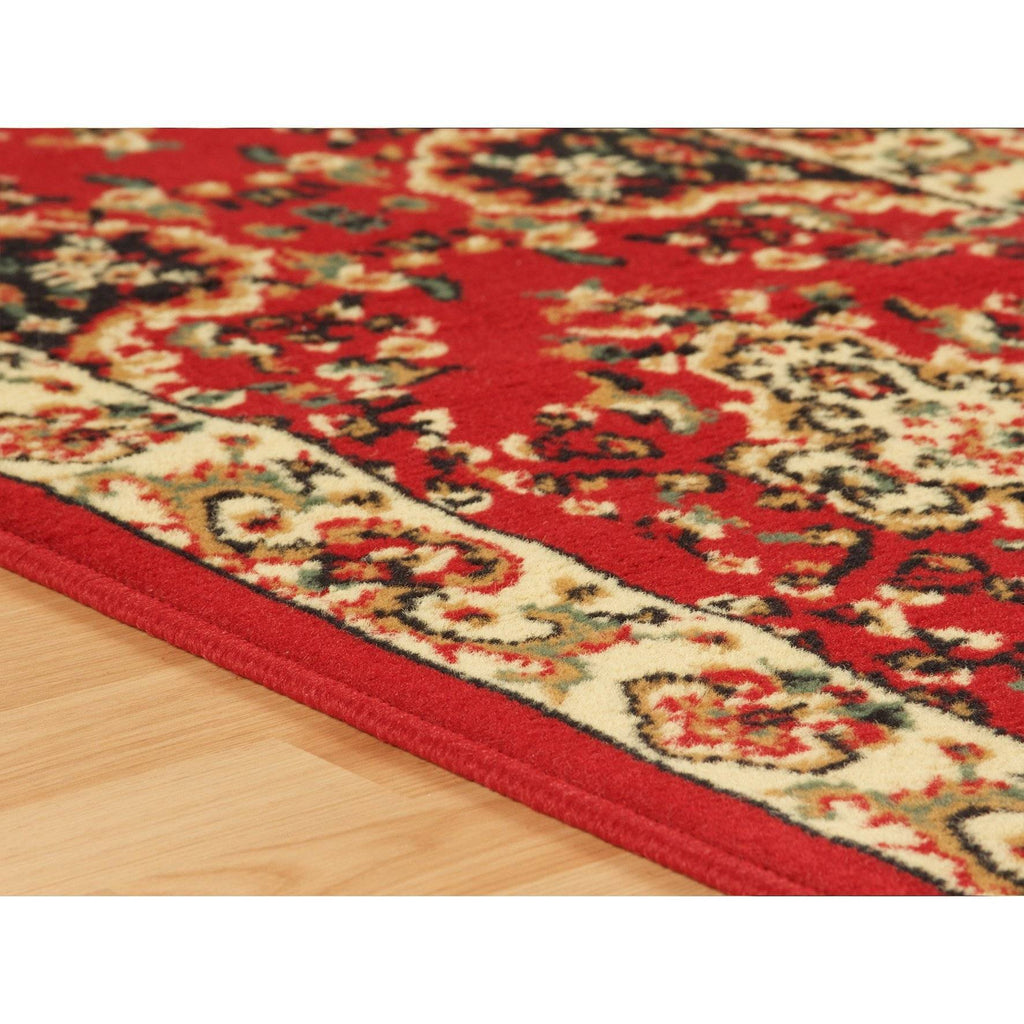 Shan Red Area Rug RUGSANDROOMS 