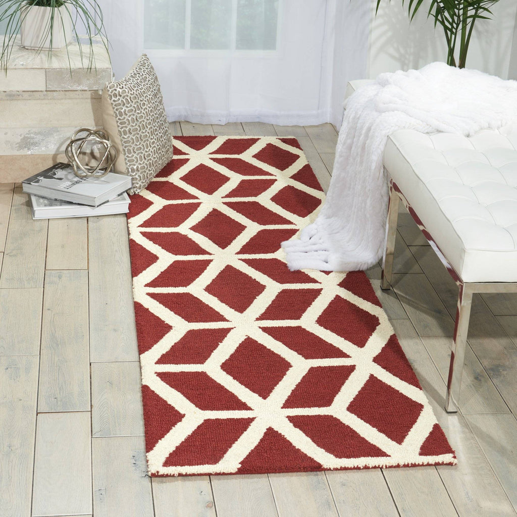 Nourison Brick/Ivory Area Rug RUGSANDROOMS 