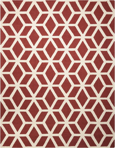 Image of Nourison Brick/Ivory Area Rug RUGSANDROOMS 