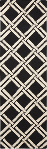 Image of Nourison Black/White Area Rug RUGSANDROOMS 