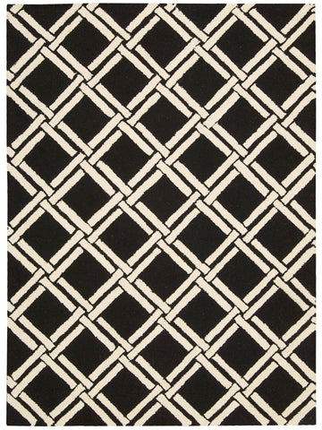 Image of Nourison Black/White Area Rug RUGSANDROOMS 