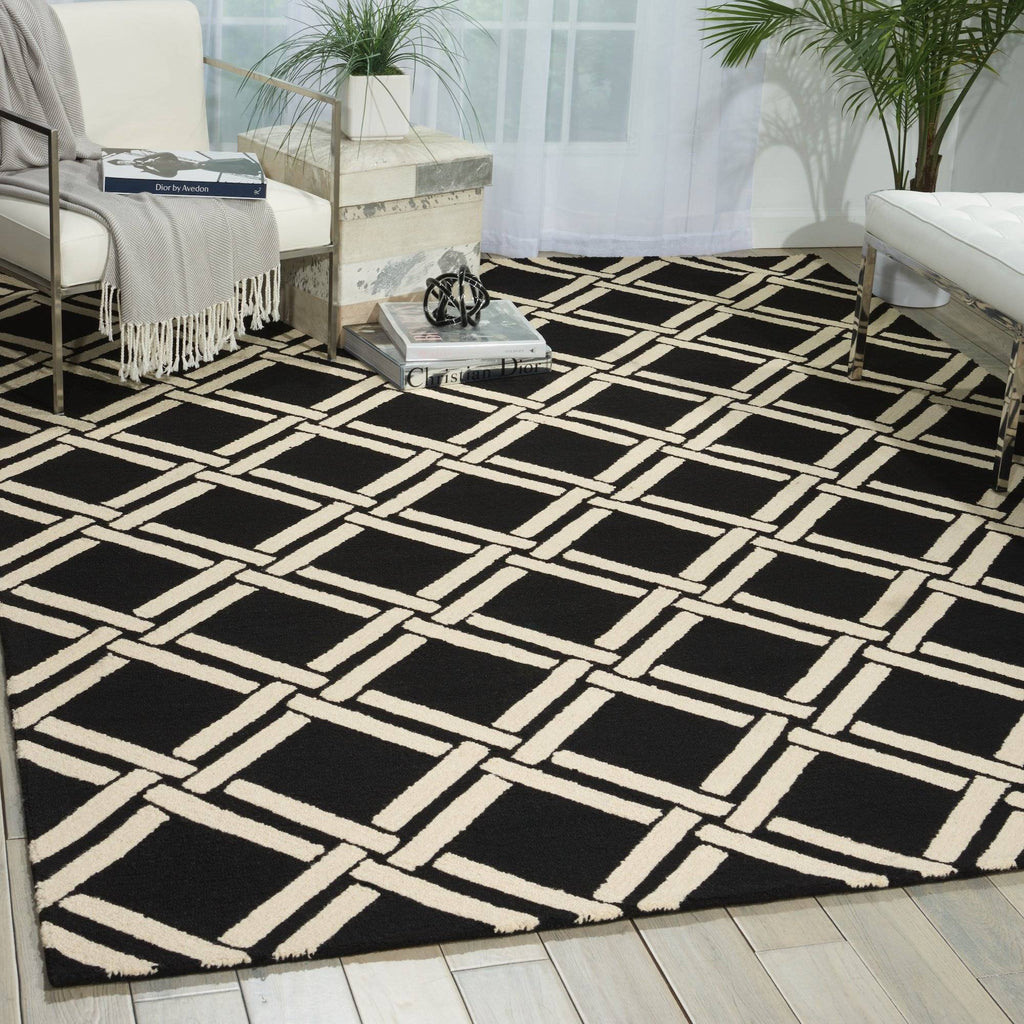 Nourison Black/White Area Rug RUGSANDROOMS 