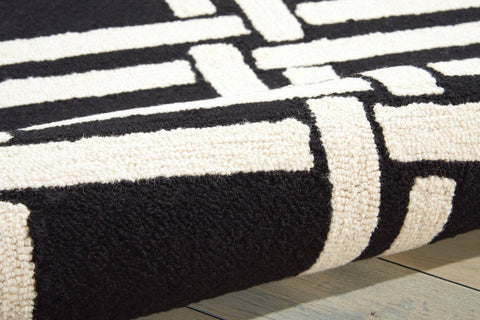 Image of Nourison Black/White Area Rug RUGSANDROOMS 