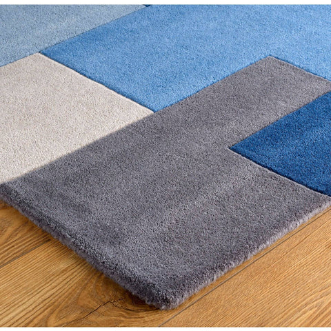 Image of Lex Blue Area Rug RUGSANDROOMS 