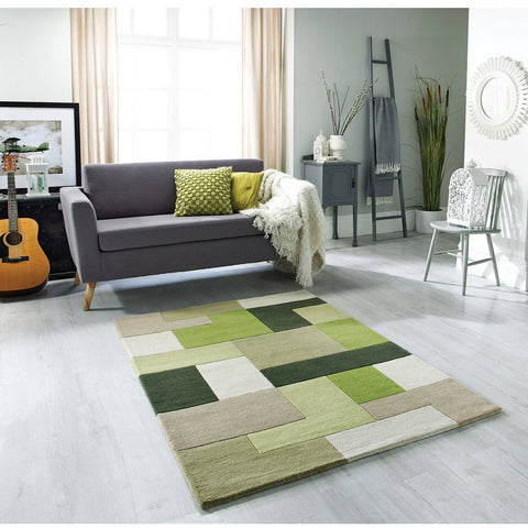 Lex Green Area Rug RUGSANDROOMS 