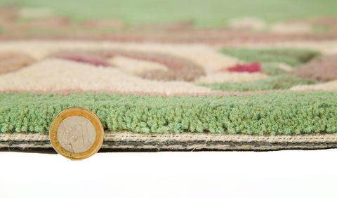 Image of Lavinia Green Area Rug RUGSANDROOMS 