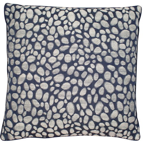 Malini Large Pebbles Navy Cushion