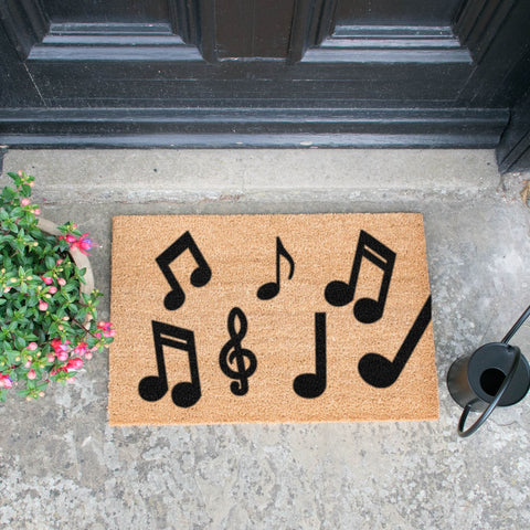 Music Notes Doormat RUGSANDROOMS 