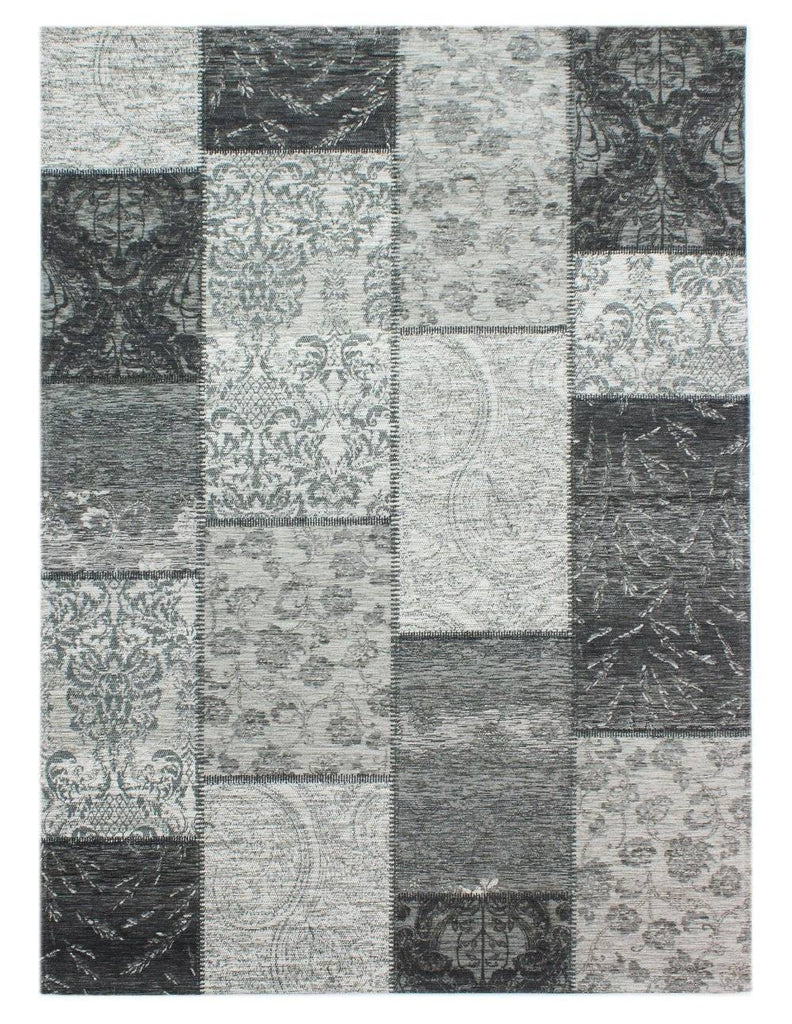 Manhattan Black/Grey Area Rug RUGSANDROOMS 