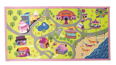 Image of Girls World Kids Rug RUGSANDROOMS 