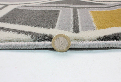 Image of Tekla Grey/Ochre Area Rug RUGSANDROOMS 