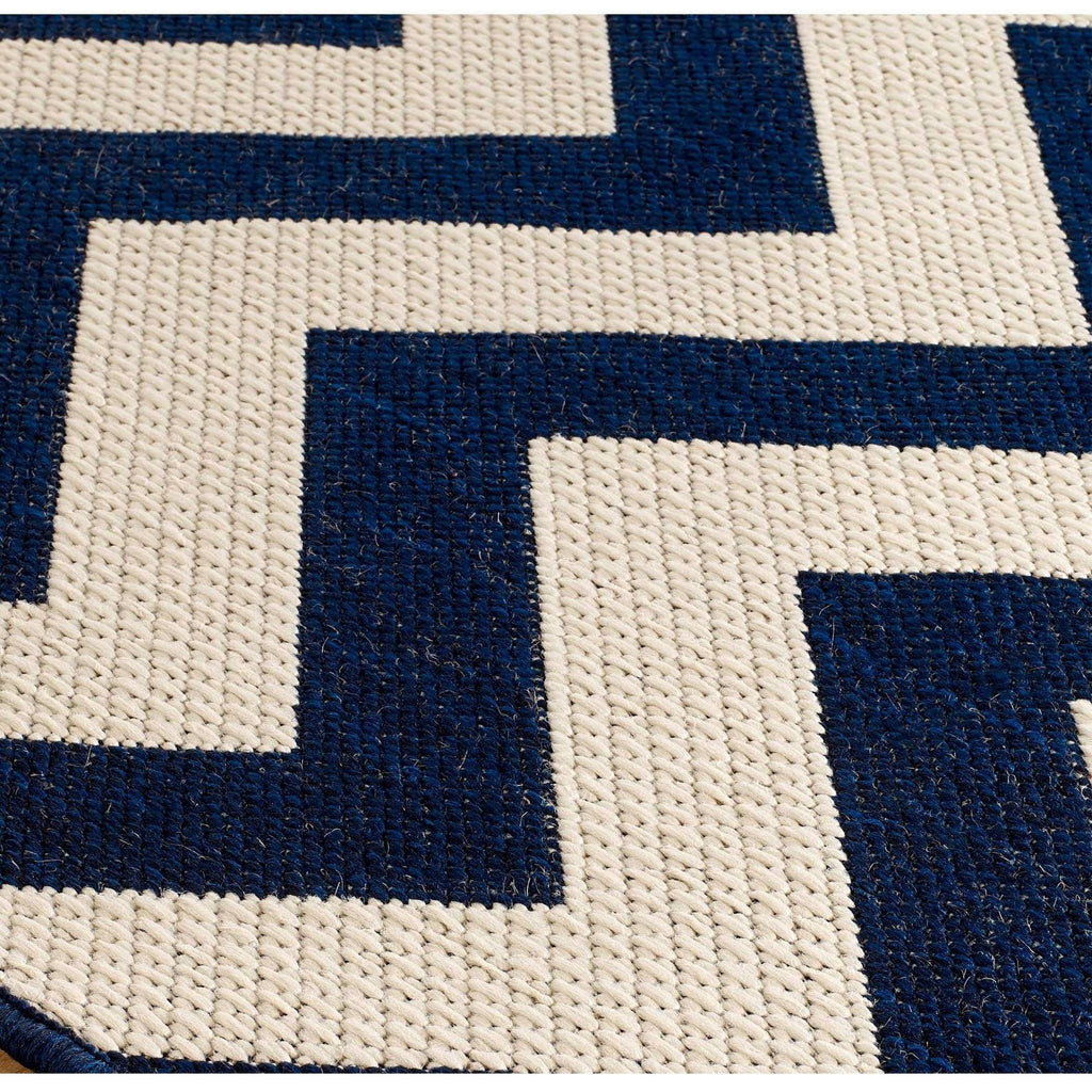 Moda Chevron Blue Area Rug RUGSANDROOMS 