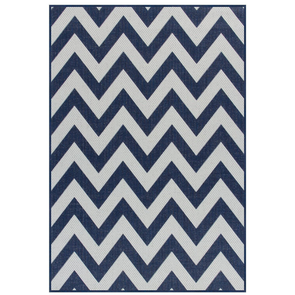 Moda Chevron Blue Area Rug RUGSANDROOMS 