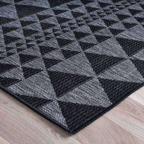 Image of Mona Prism Black Area Rug RUGSANDROOMS 