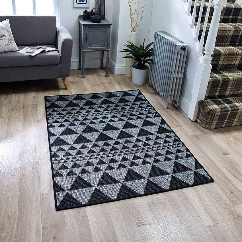 Mona Prism Black Area Rug RUGSANDROOMS 