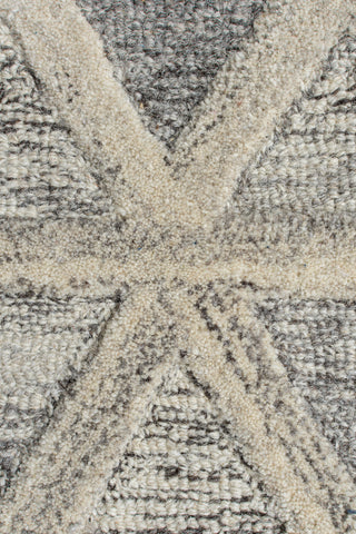 Image of Thick Ombre Grey and Multi Geometric Area Rug