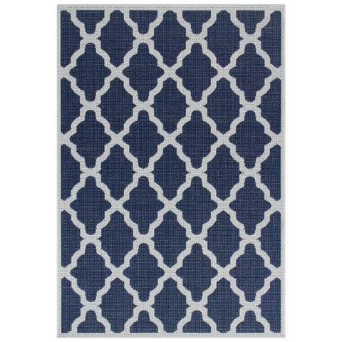 Trellis Blue Area Rug RUGSANDROOMS 