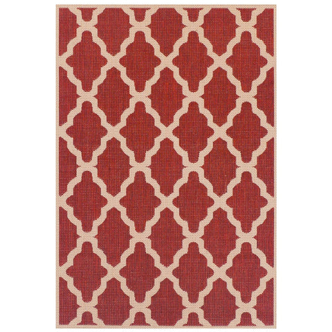 Image of Trellis Red Area Rug RUGSANDROOMS 