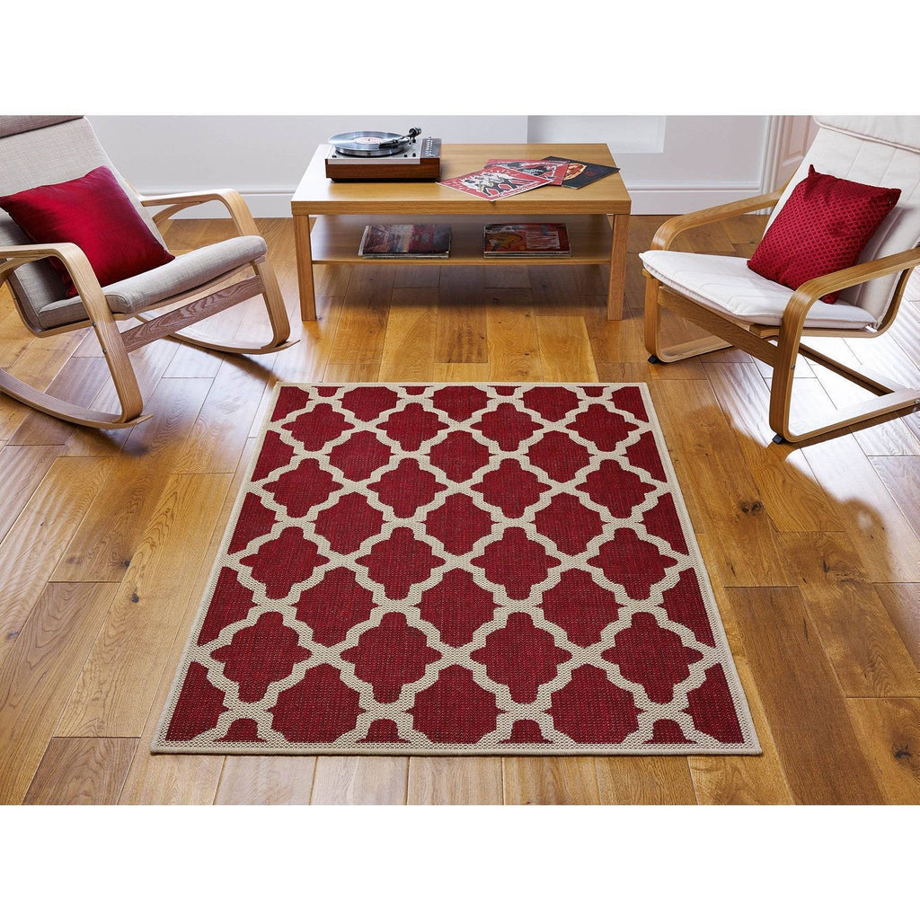 Trellis Red Area Rug RUGSANDROOMS 