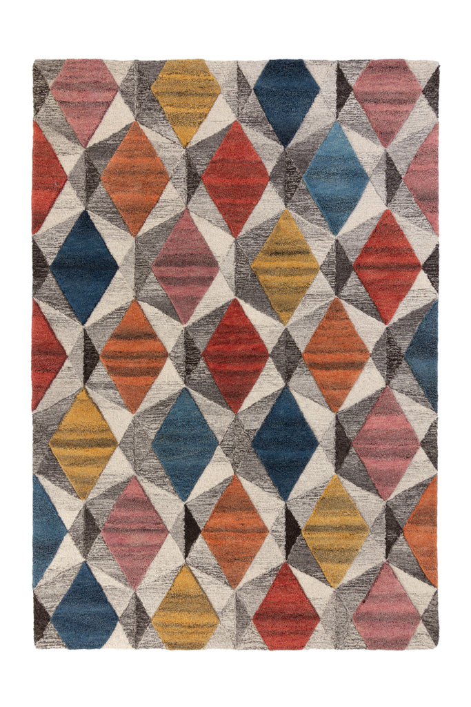 Mulberry Bright Geometric Area Rug